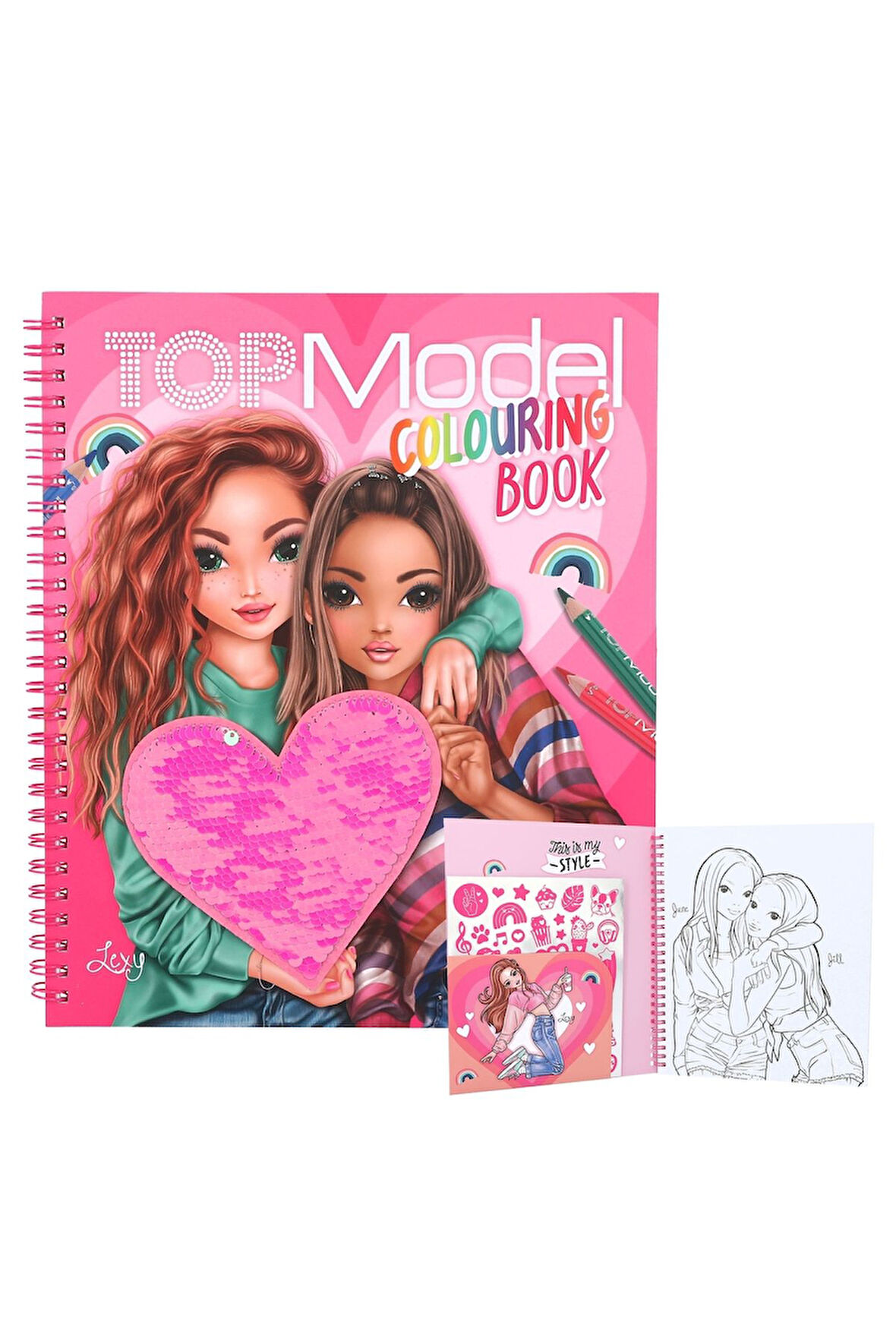 TOPModel Coloring Book With Sequins