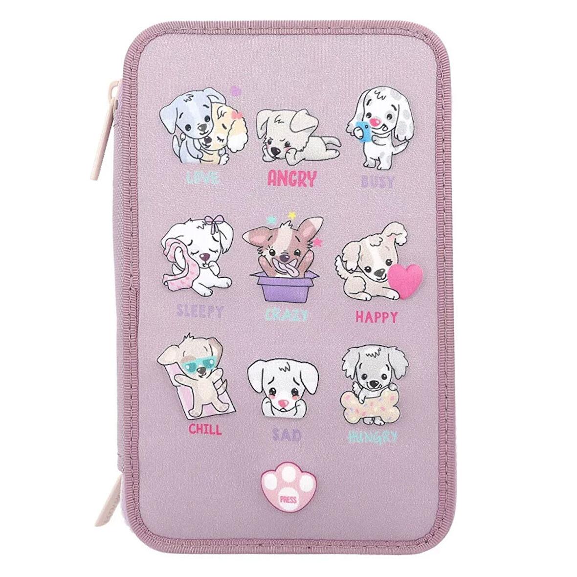 TOPModel LED Dogs Mood Barometer 3 Katlı İçi Dolu Kalem Çantası 412843