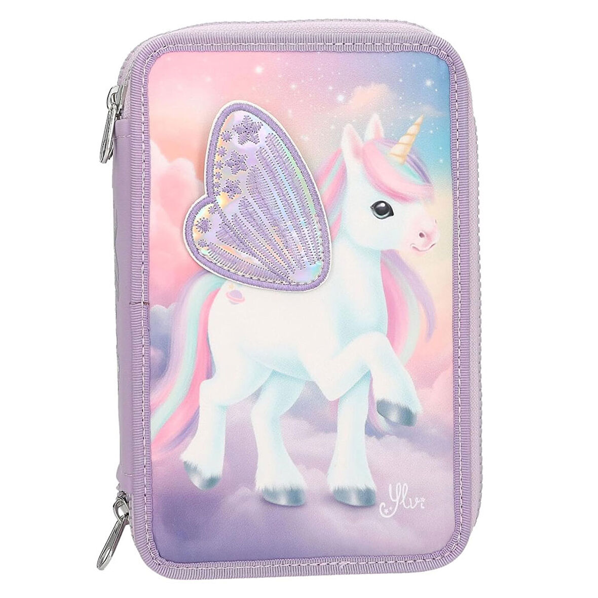 TOP Model Ylvi 3 Katlı İçi Dolu Kalem Çantası Unicorn 13417