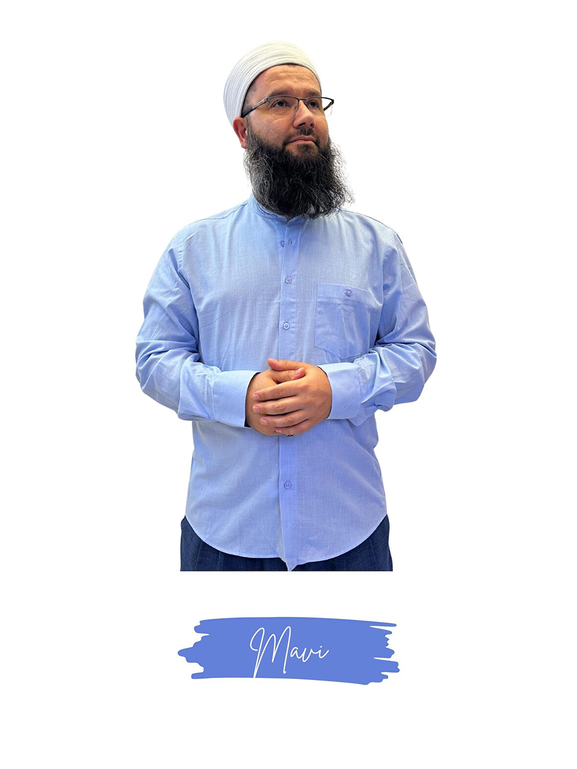 UMRE MARKET TAM DÜĞME KETEN SAFFAN GÖMLEK