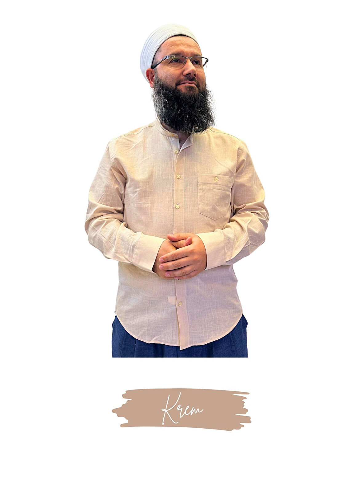 UMRE MARKET TAM DÜĞME KETEN SAFFAN GÖMLEK