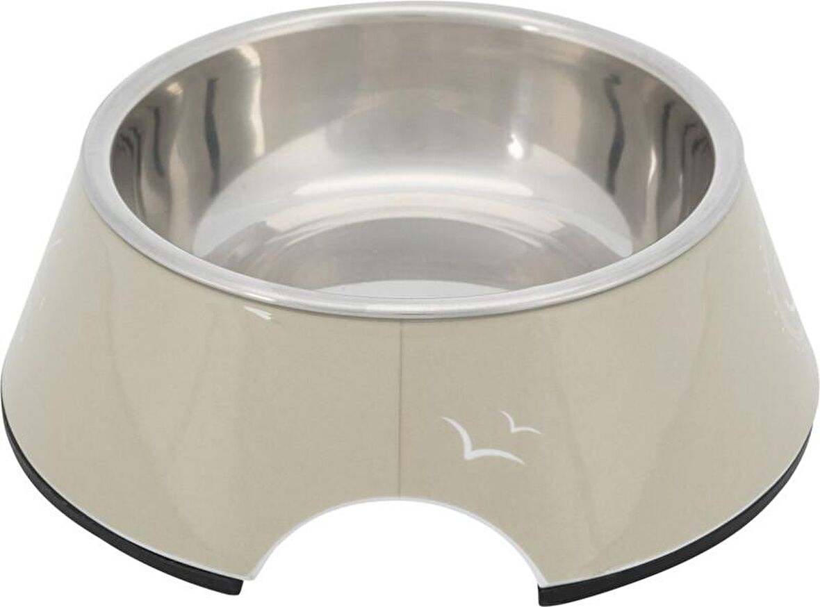 Trixie Köpek Mama ve Su Kabı, Melamin/Paslanmaz Çelik, 0.2lt/ø14cm, Kum Bej