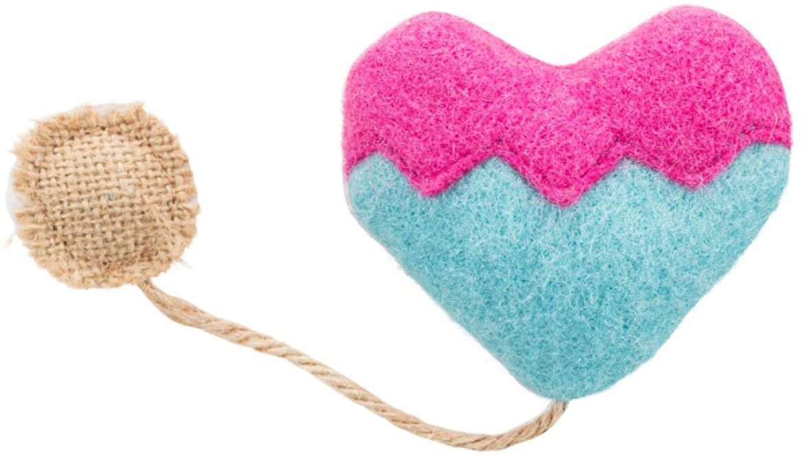 Trixie Kedi Oyuncağı Kediotlu Jut Kalp 8 Cm/18 Cm