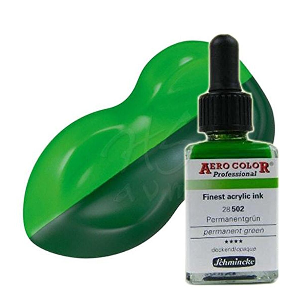 Schmincke Aero Color 28ml No:502 Permanent Green