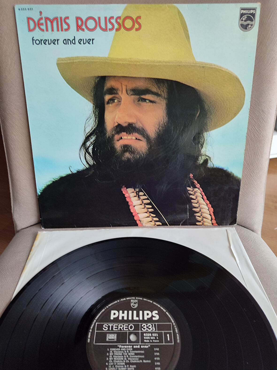 DEMIS ROUSSOS - Forever and Ever -1973 Fransa Basım 33 Lük LP Albüm Plak 2.EL