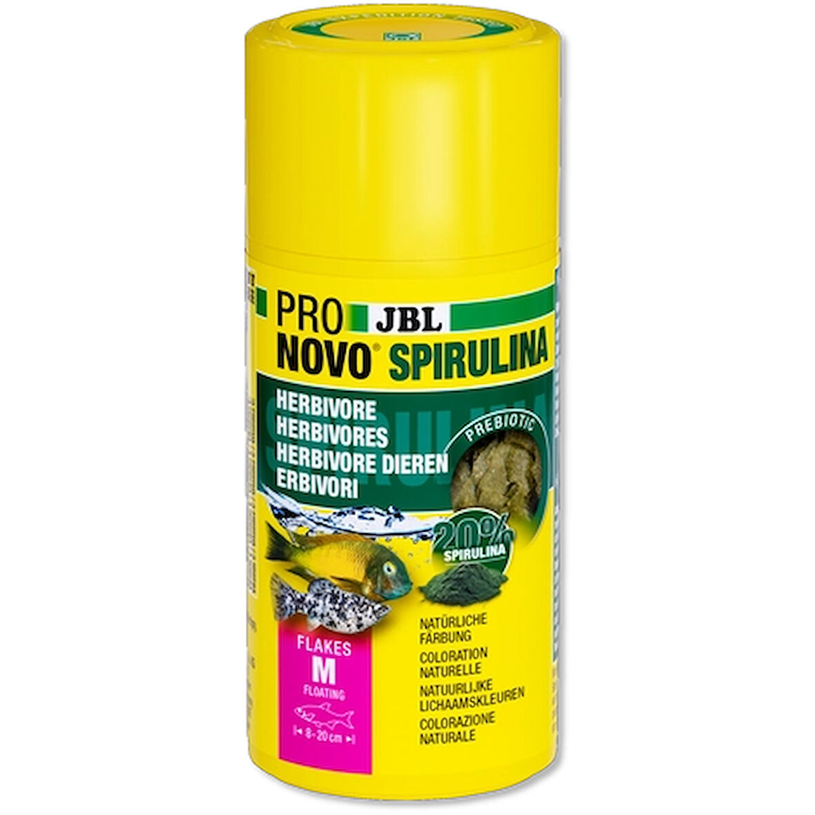 Jbl Pro Novo Spirulina Flakes Medium 16 Gr Kutu Yem