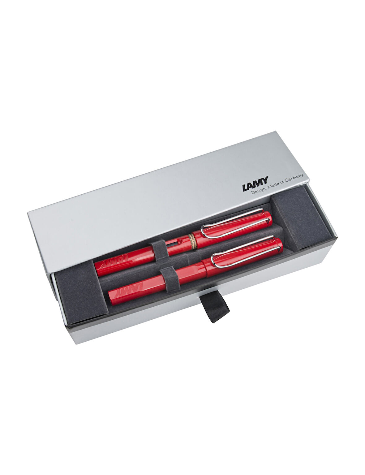 Lamy Safari Serisi Parlak Kırmızı Dolma ve Roller Kalem Kalem Seti 16-M-316