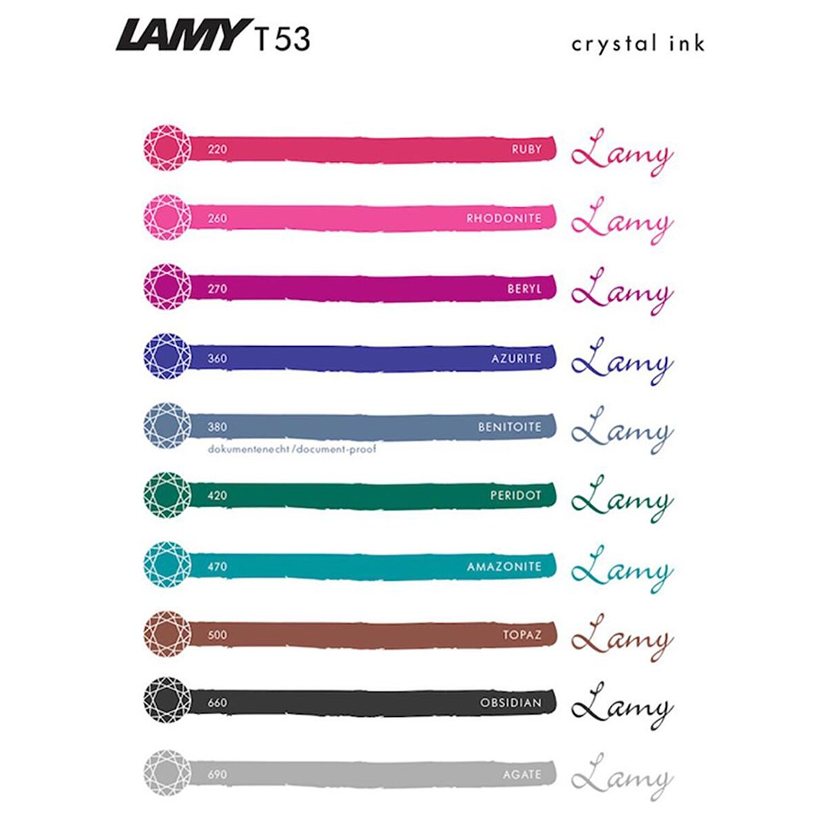 Lamy T53 Crystal Şişe Mürekkep Agate