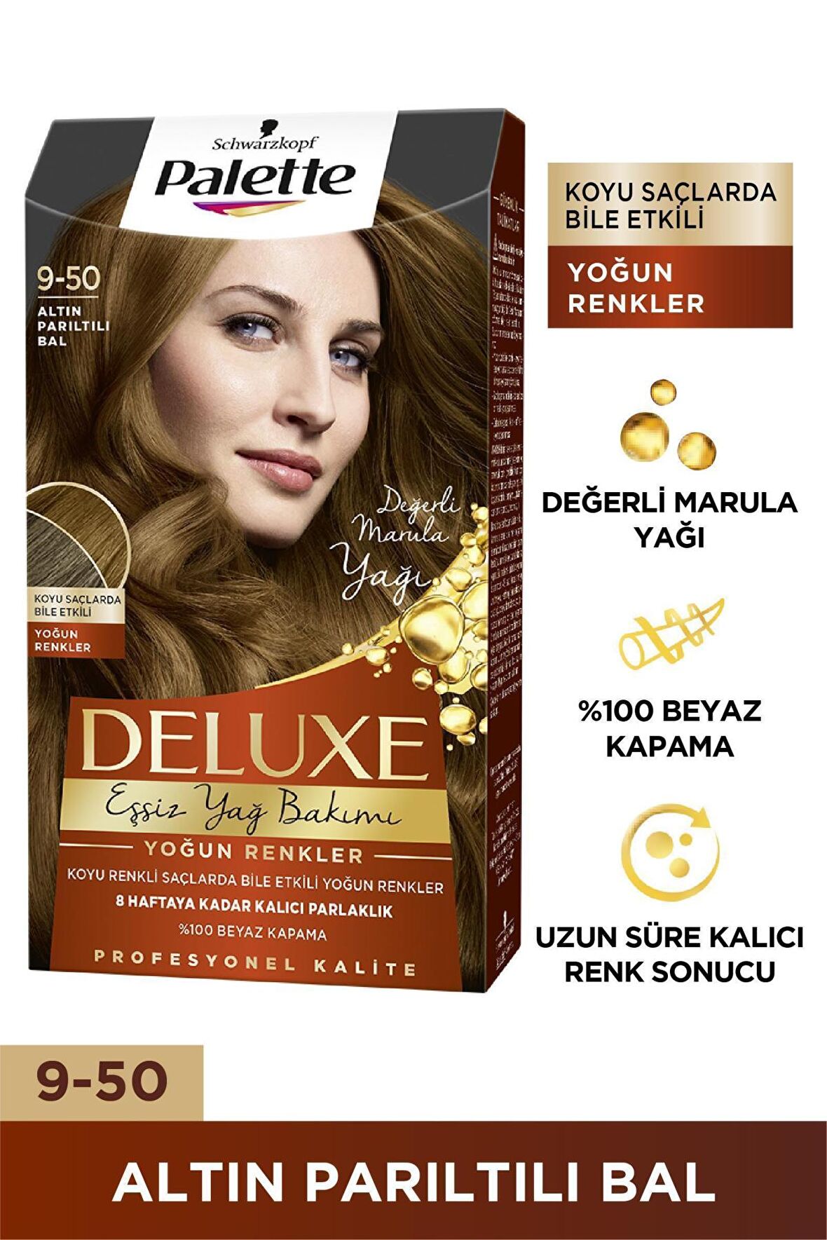 Palette Deluxe Saç Boyası 9-50 Altın Parıltılı Bal