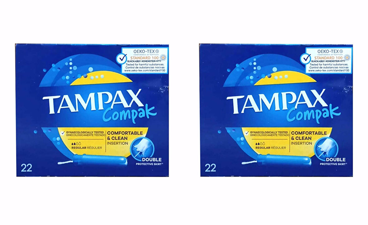 Tampax Compak Normal Tampon 22'Li-2 Paket