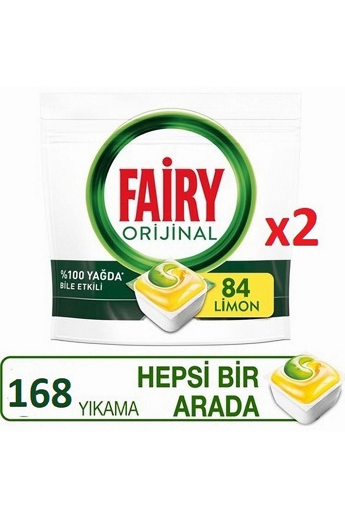 Fairy Limonlu Bulaşık Makinesi Tablet Deterjan 168 Adet 