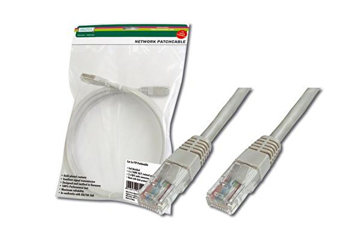 Digitus DK-1511-015 1.5 Mt CAT5E AWG26/7 U/Utp Gri Patch Cord Kablo