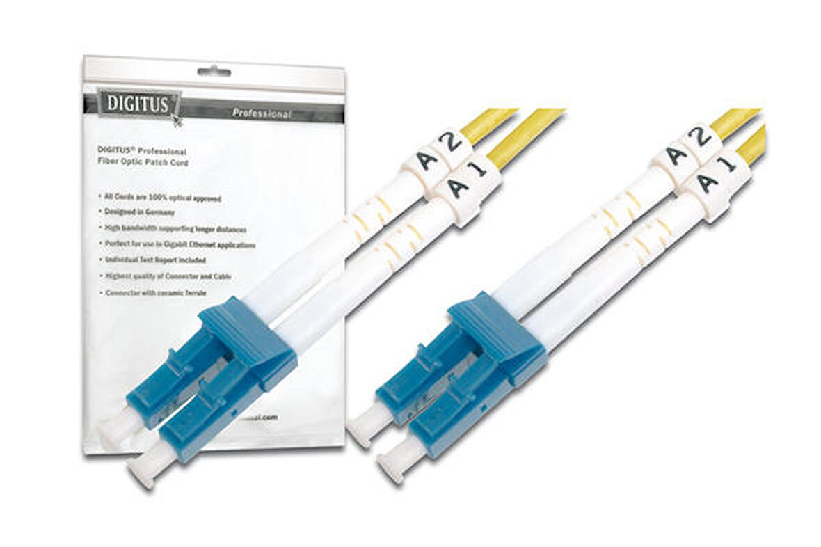 Digitus DK-2933-03 3 Mt LC-LC 09/125 Singlemode Duplex Fiber Patch Kablo