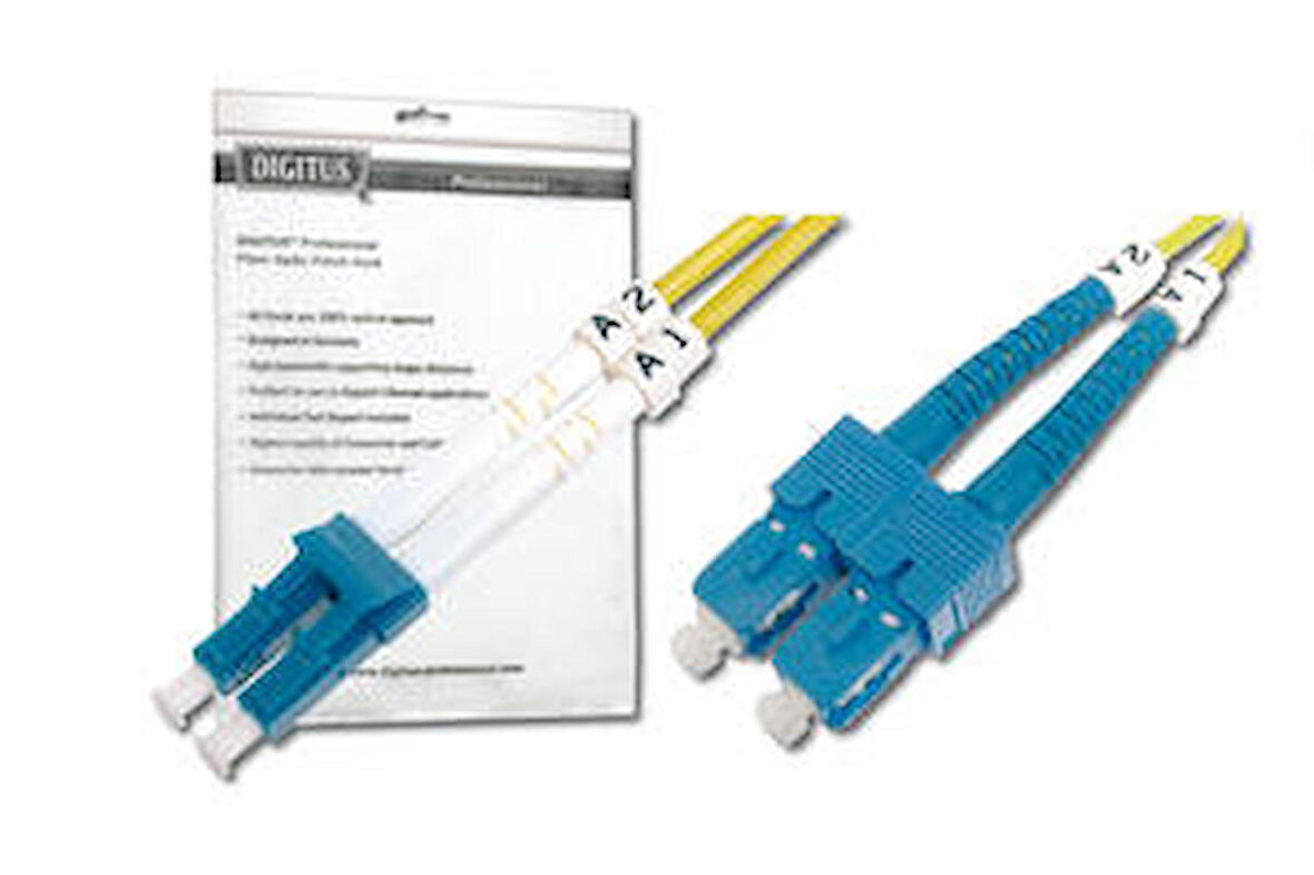 Digitus DK-2932-05 5 Mt LC-SC 09/125 Singlemode Duplex Fiber Patch Kablo