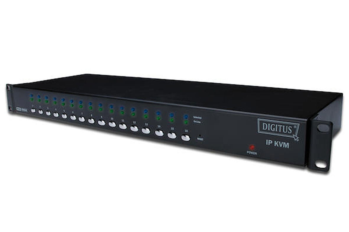 Digitus DS-23300 16 Port VGA 1 Lokal 1 Uzak PS/2 - USB KVM Net Switch