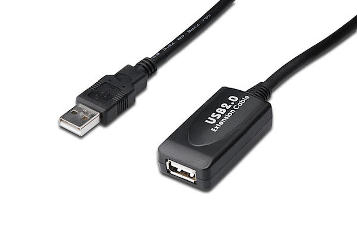 Digitus DA-73101 15 mt USB 2.0 to USB 2.0 Erkek-Dişi USB 2.0 Uzatma Kablosu