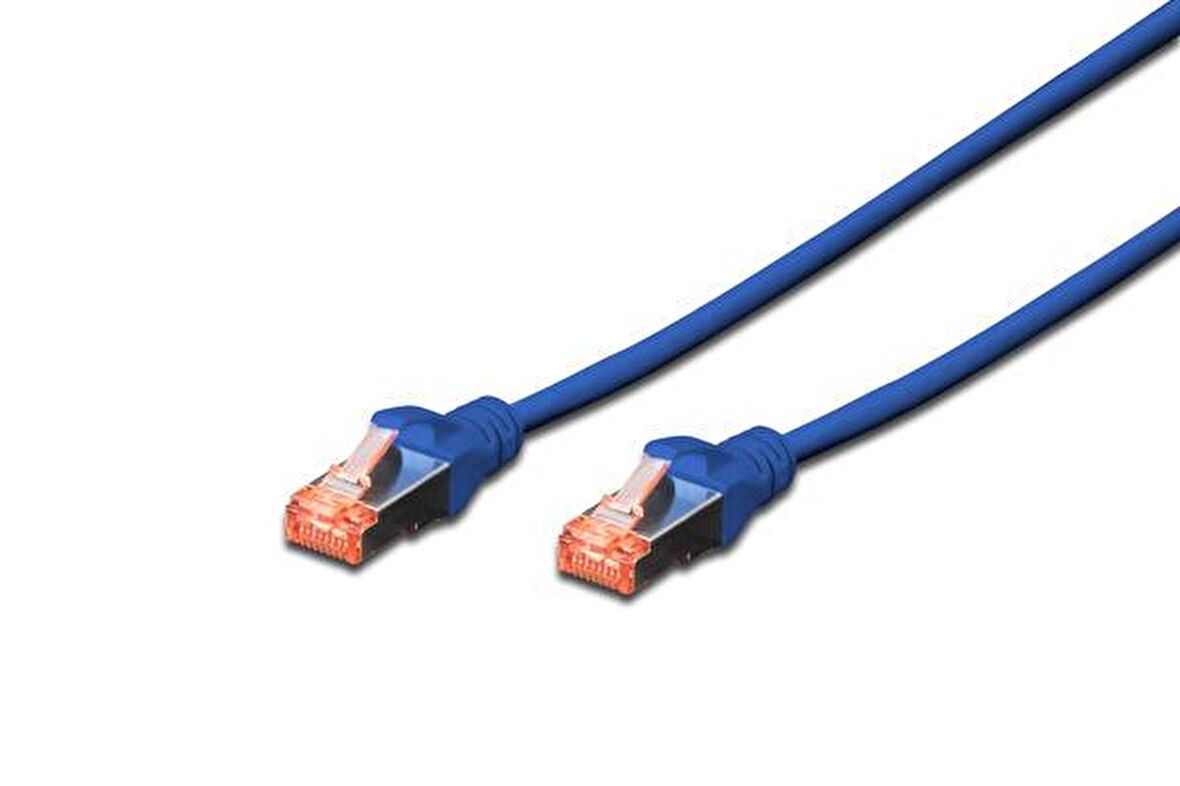 Digitus DK-1644-0025/B 0,25 Mt CAT6 AWG27/7 S/FTP Halogen Mavi Patch Cord Kablo