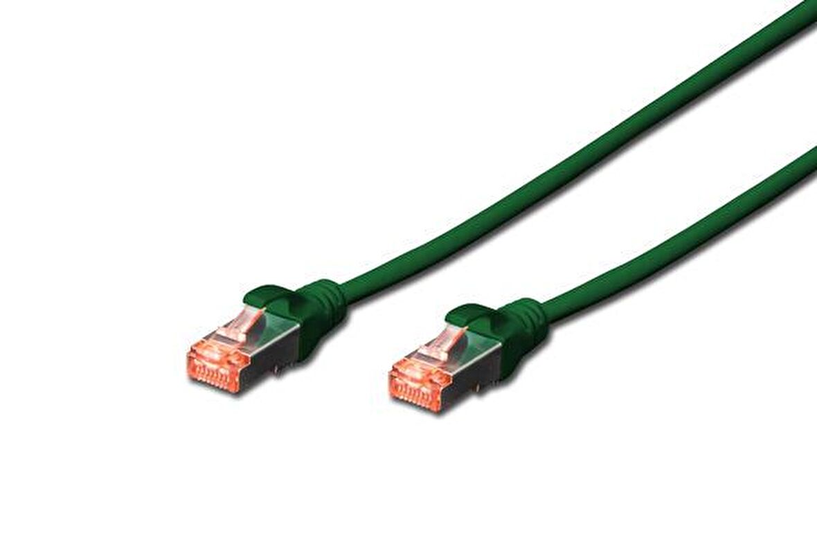 Digitus DK-1644-0025/G 0,25 Mt CAT6 AWG27/7 S/FTP Halogen Yeşil Patch Cord Kablo