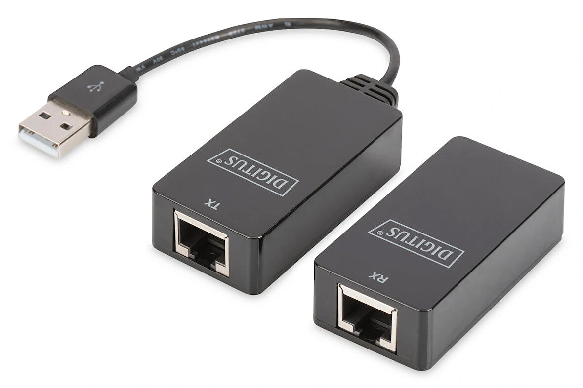 USB genişletici, USB1.1, 45 m'ye kadar Cat5/5e/6 (UTP, STP, SFT) kablo ile kullanım için