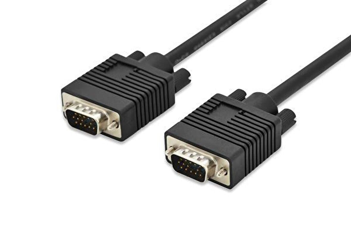 Digitus AK-310103-030-S 3 Mt VGA to VGA Erkek-Erkek AWG28 3Coax/7C Siyah Görüntü Kablosu