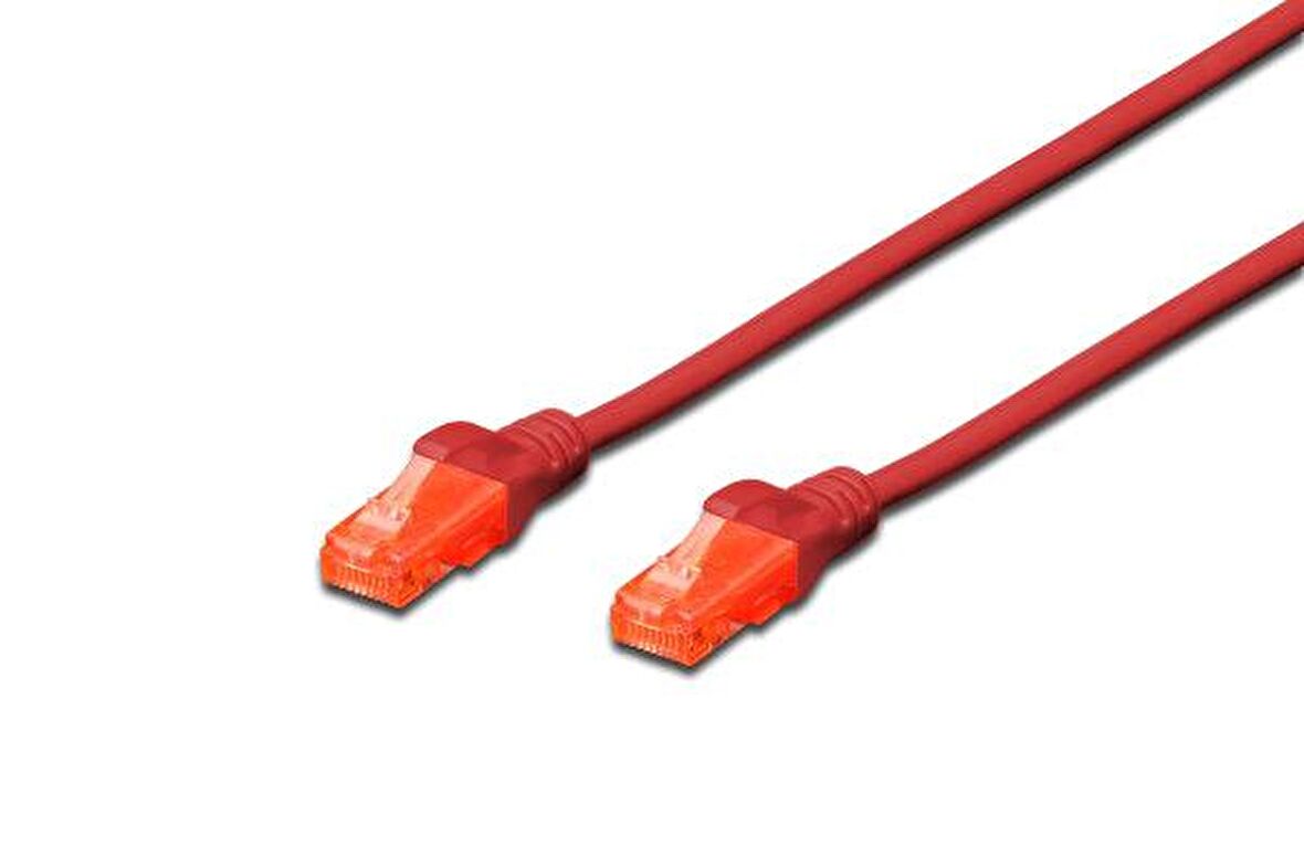 Digitus DK-1617-030/R 3 Mt CAT6 AWG26/7 U/Utp Lzsh Kırmızı Patch Cord Kablo