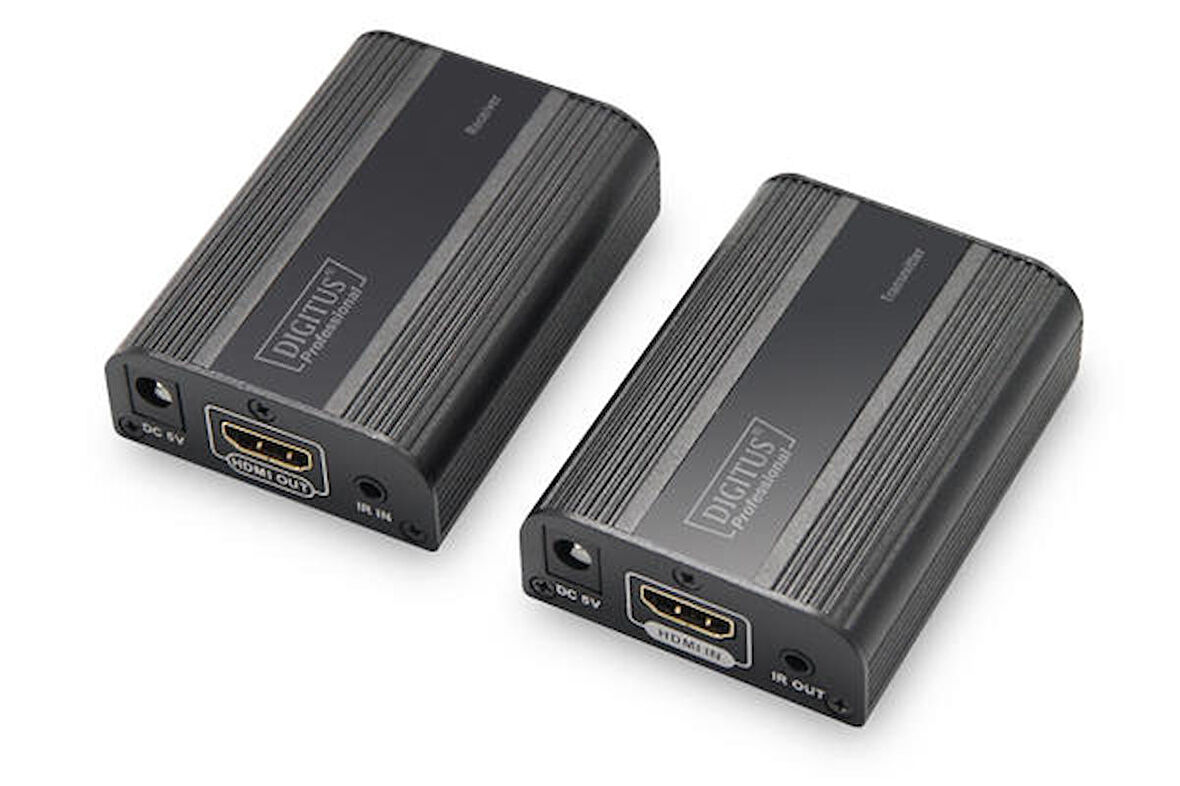 Digitus DS-55204 60 Mt RJ45 to HDMI 2K 4K v2.0 HDCP 2.2 Alıcı-Verici HDMI Sinyal Uzatma Cihazı