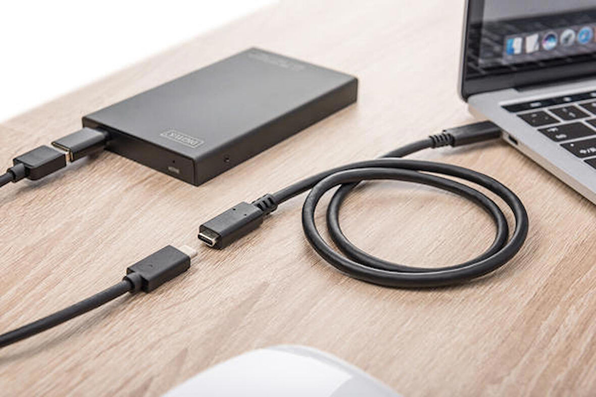 Digitus AK-300210-020-S 2 Mt USB Type C to USB Type C Erkek-Dişi 3A 480MB v2.0 USB Kablo
