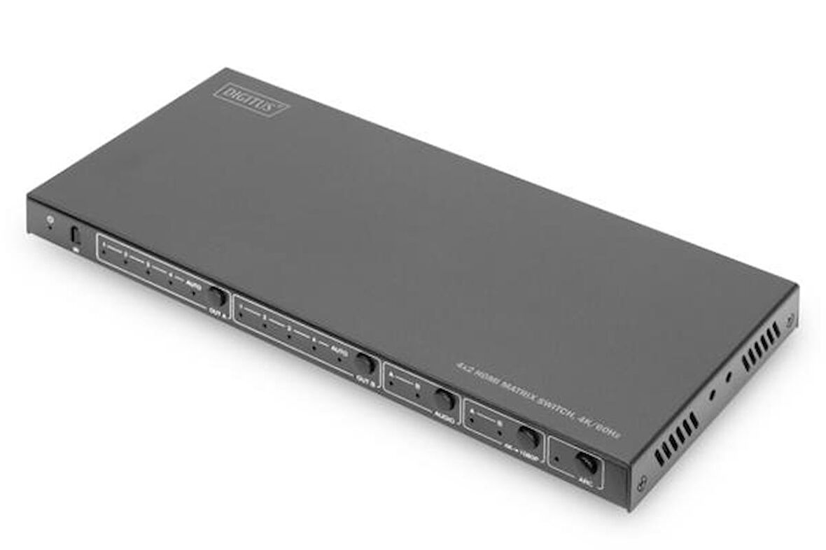 Digitus DS-55509 4 Giriş 2 Çıkış 4K 60Hz EDID ARC HDCP 2.2 18Gbps HDMI Matrix Switch