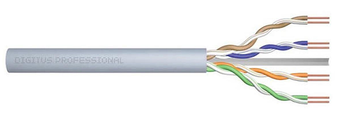 Digitus DK-1612-VH-5 500 Mt CAT6 U-UTP AWG23-1 250Mhz Gri Data Kablosu