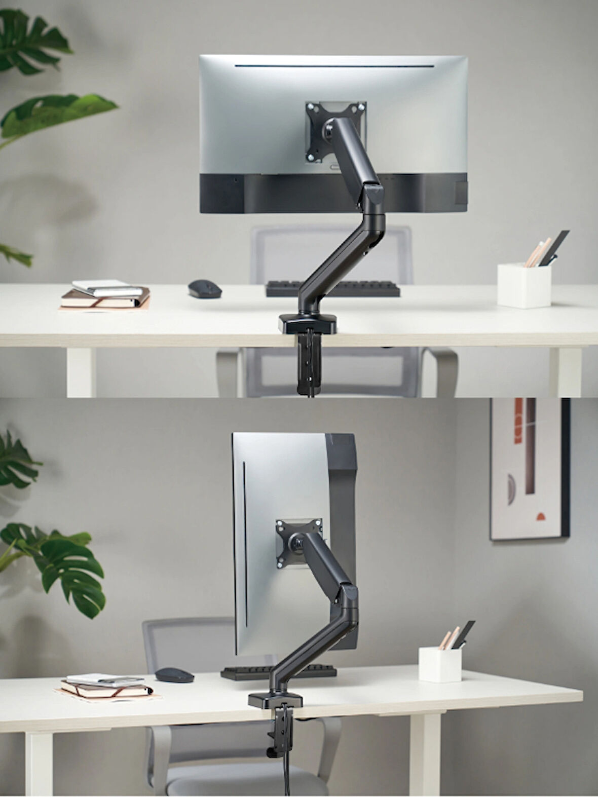 Tekli Gaz Basınçlı Monitör Kolu 17 "-32" 9kg Mikrofon-Ses / USB çıkışlı