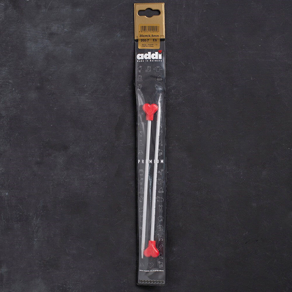 Addi Kalpli 4,5mm 20cm Klasik Alüminyum Örgü Şişi