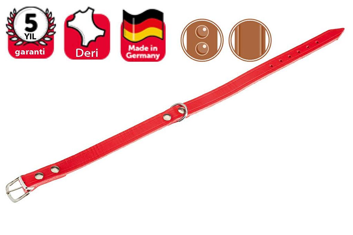 KARLIE DERİ BOYUN TASMA 57CM KIRMIZI