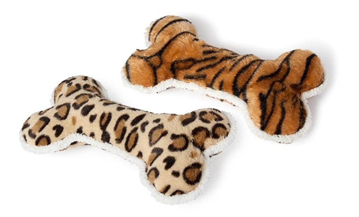 KARLİE PELUŞ KEMİK KAPLAN LEOPAR DESENLİ 30 CM