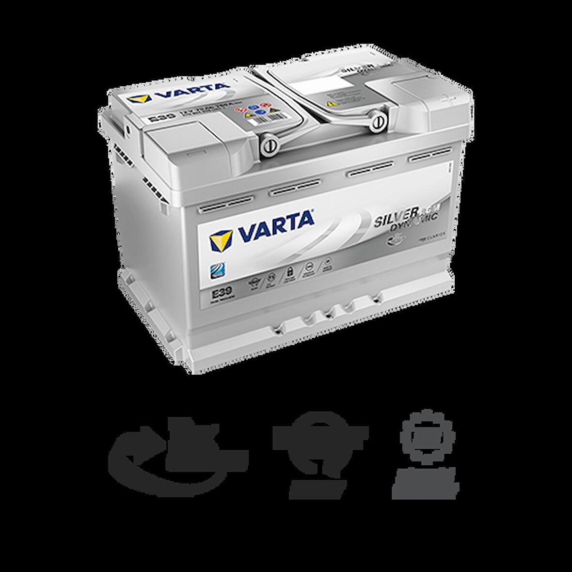 VARTA E39 12V 70 AH AGM 760A (STOP-START) AKÜ ÜRETİM YILI Q2-Q3 2022