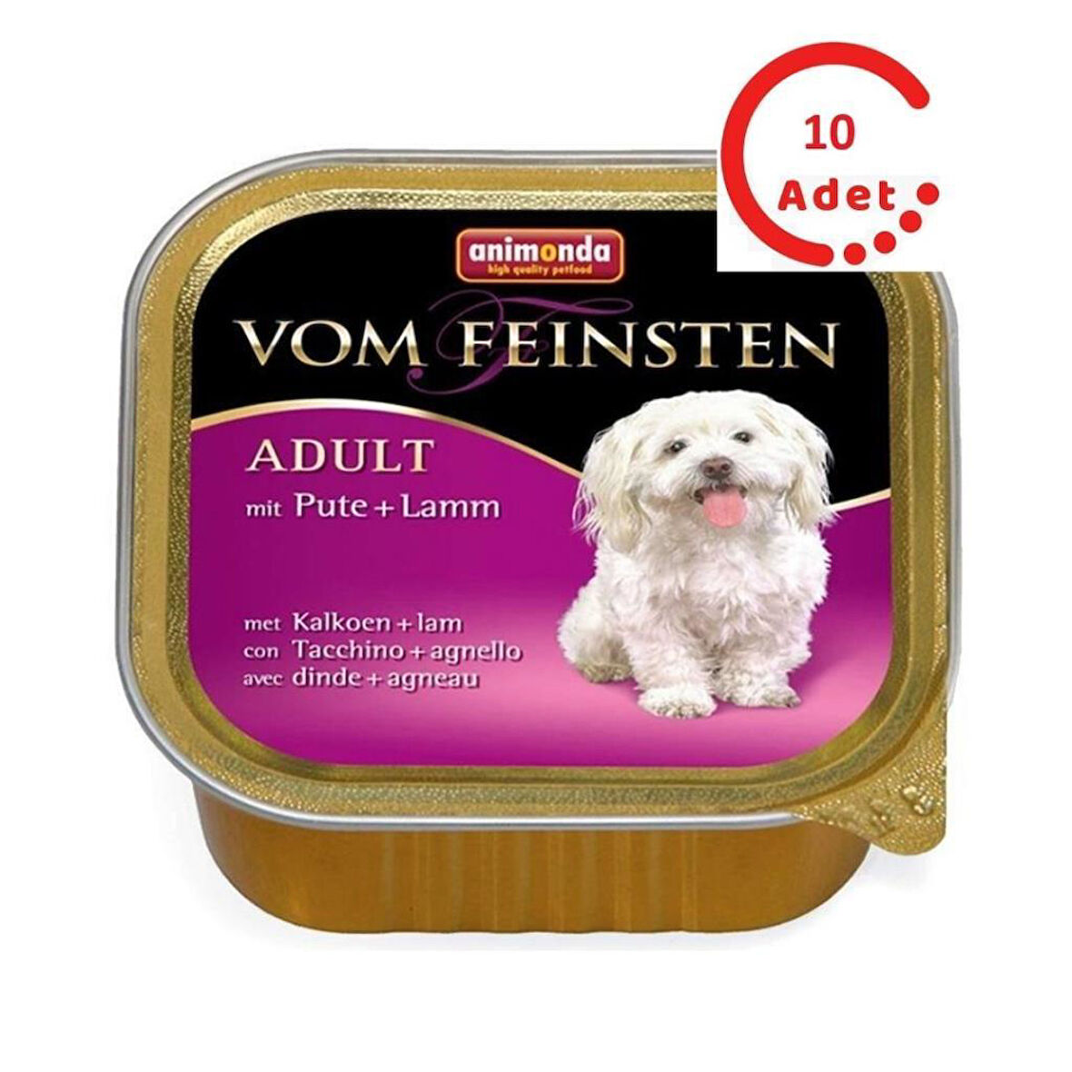 Animonda Hindili ve Kuzulu Yetiskin Köpek Konservesi 150 Gr x 10 Adet