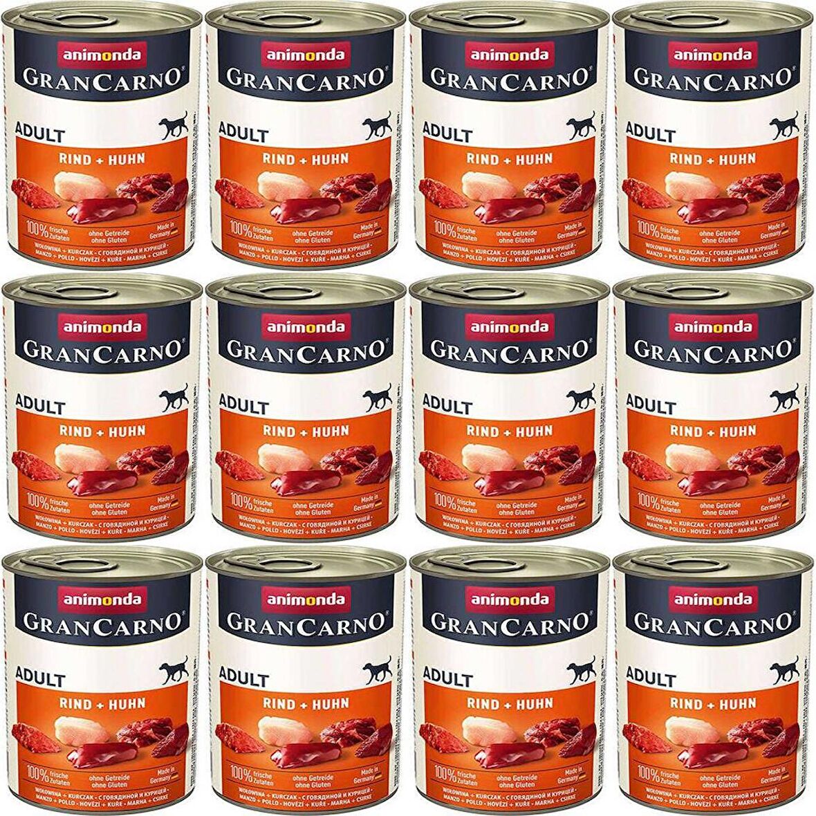 Animonda Gran Carno Sigir Etli ve Tavuklu Yas Mama 400g*12 Adet