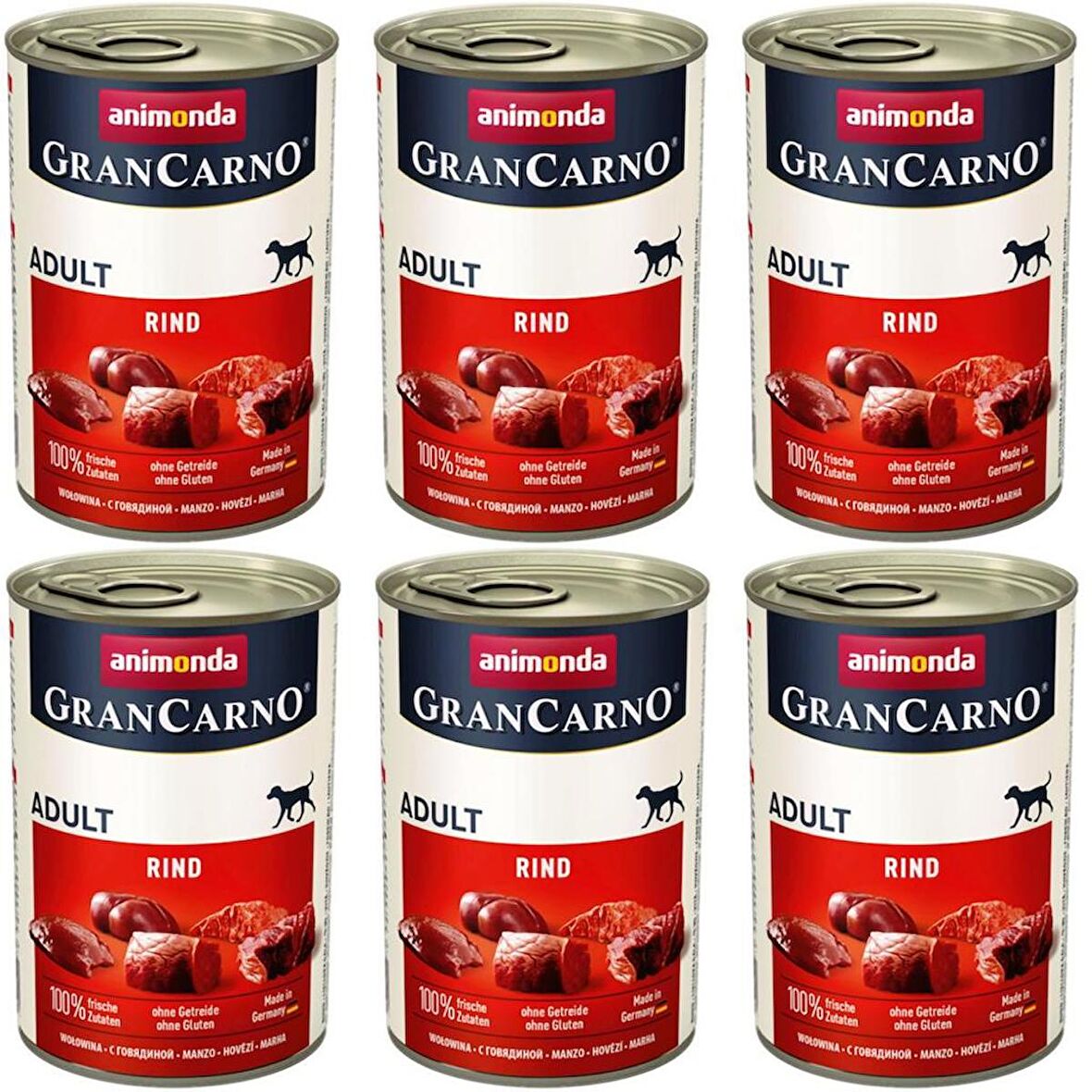 Animonda Gran Carno Sığır Etli Köpek Yaş Mama 400 Gr*6 Adet