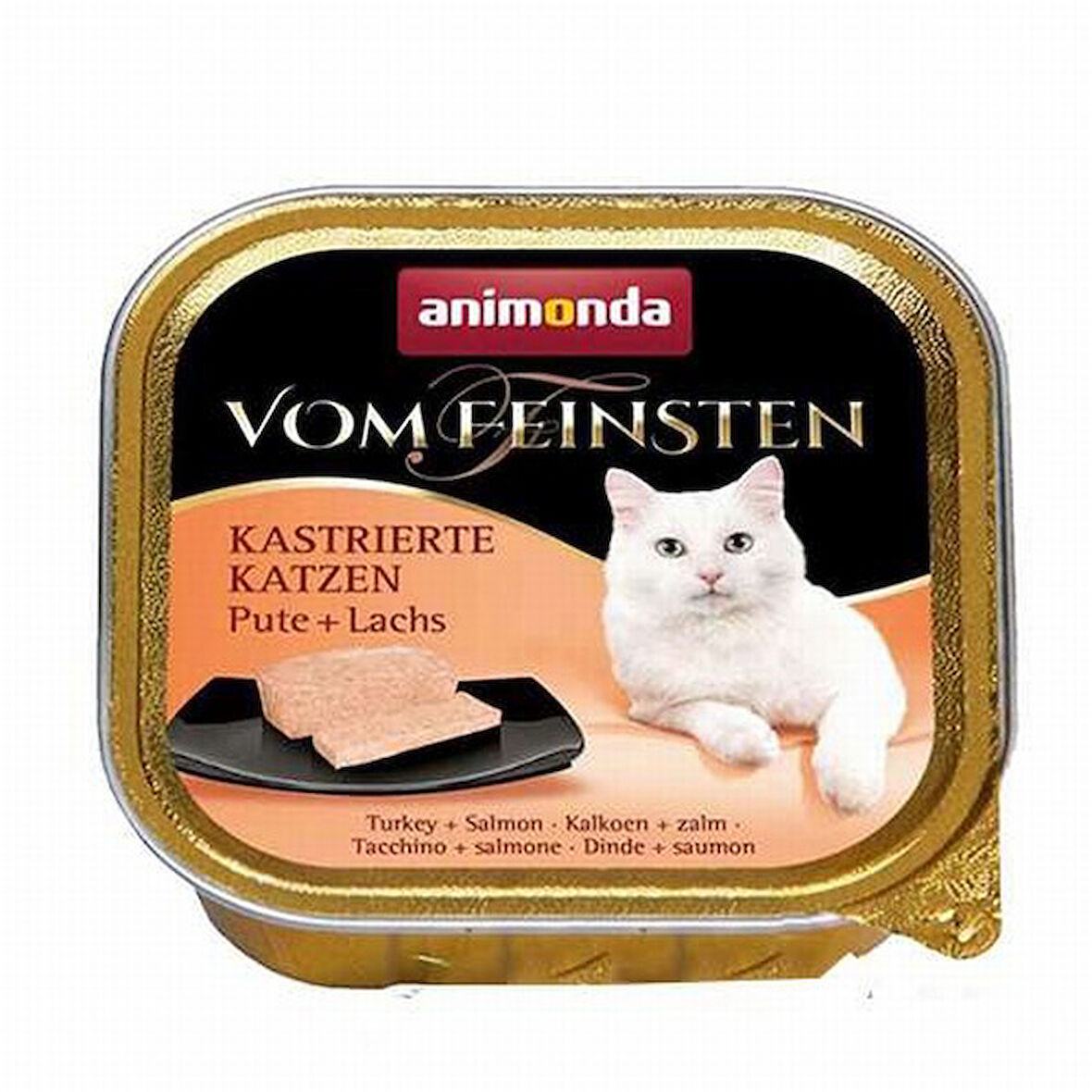 Animonda Von Feinsten Hindi ve Somonlu Kısırlaştırılmış Kedi Konservesi 100 Gr 