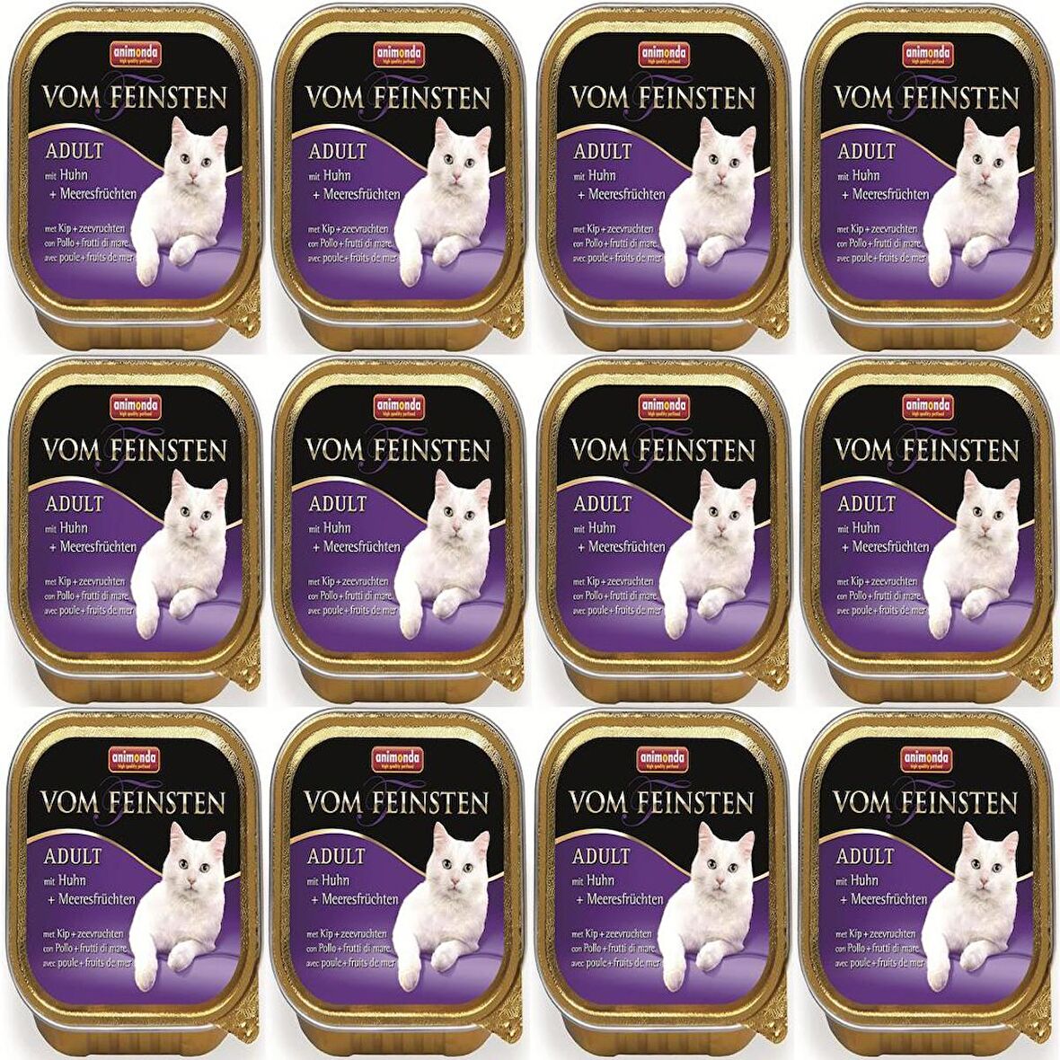 Animonda Vom Feinsten Tavuk ve Deniz Mahsüllü 100 gr 12'li Yetişkin Konserve Kedi Maması