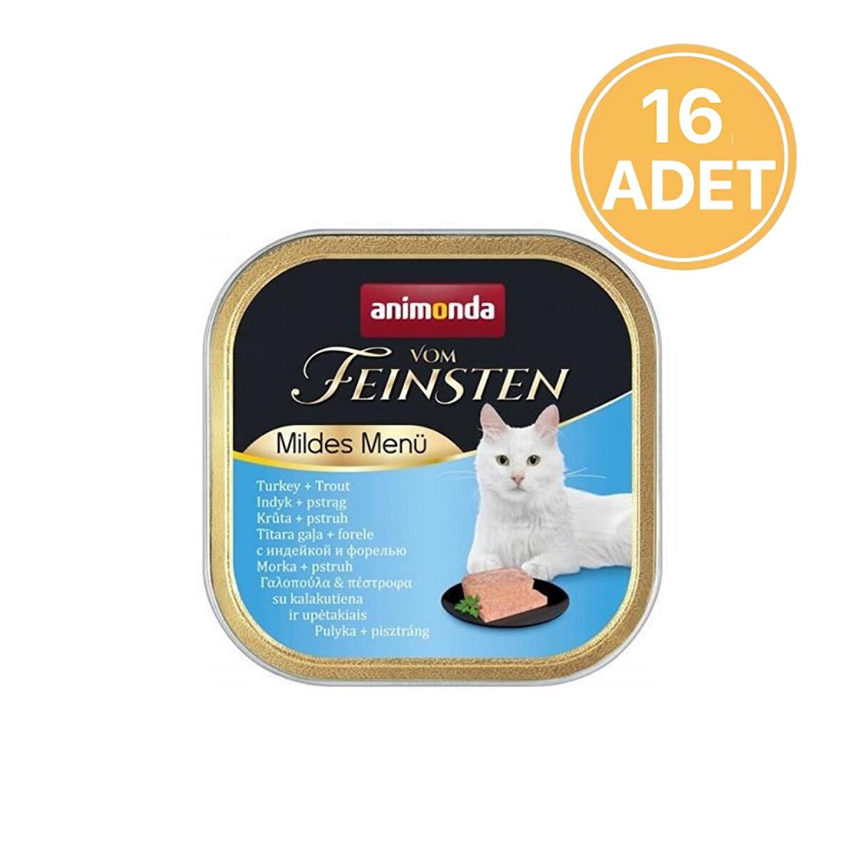 Animonda Mildes Hindili Ve Alabalıklı Kedi Konservesi 100 Gr (16 Adet)