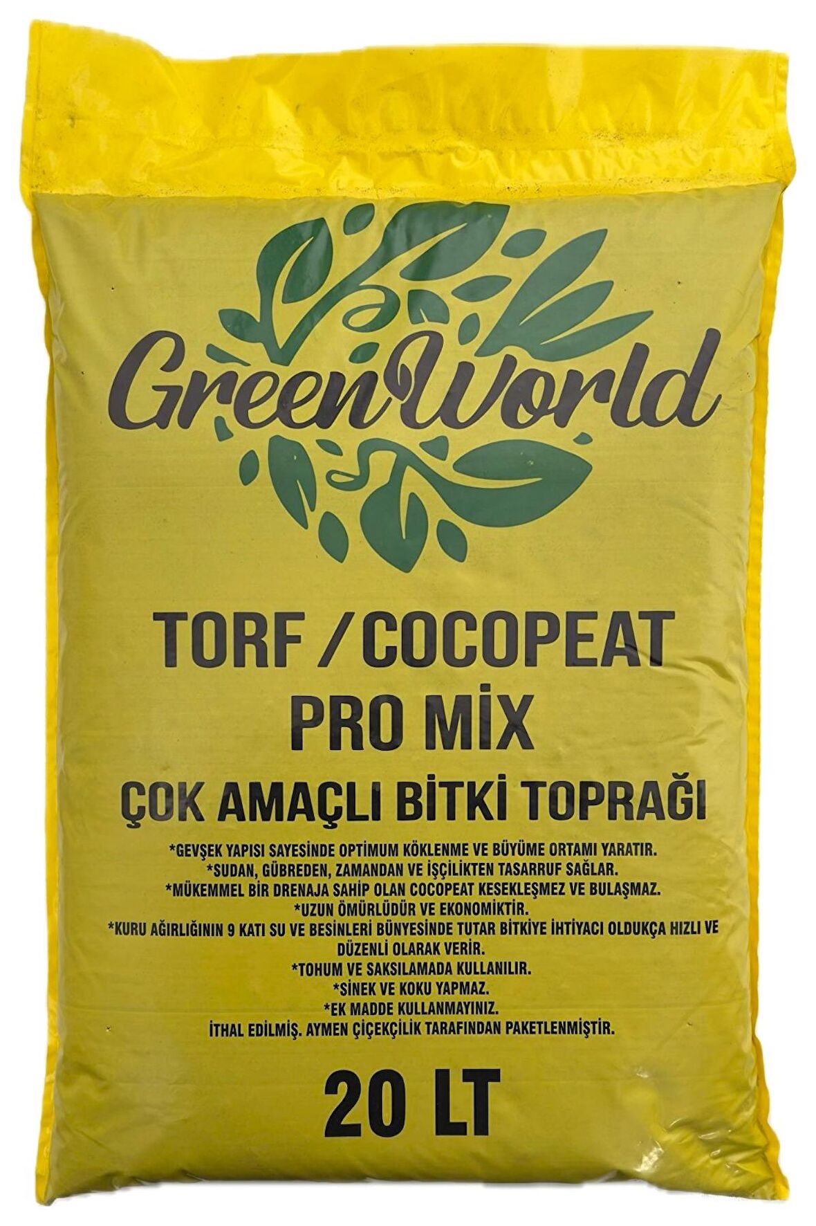 20 Litre İthal Çok Amaçlı Bitki Toprağı Torf Cocopeat Pro Mix - Kokopit Özel Karışım Saksı Harcı