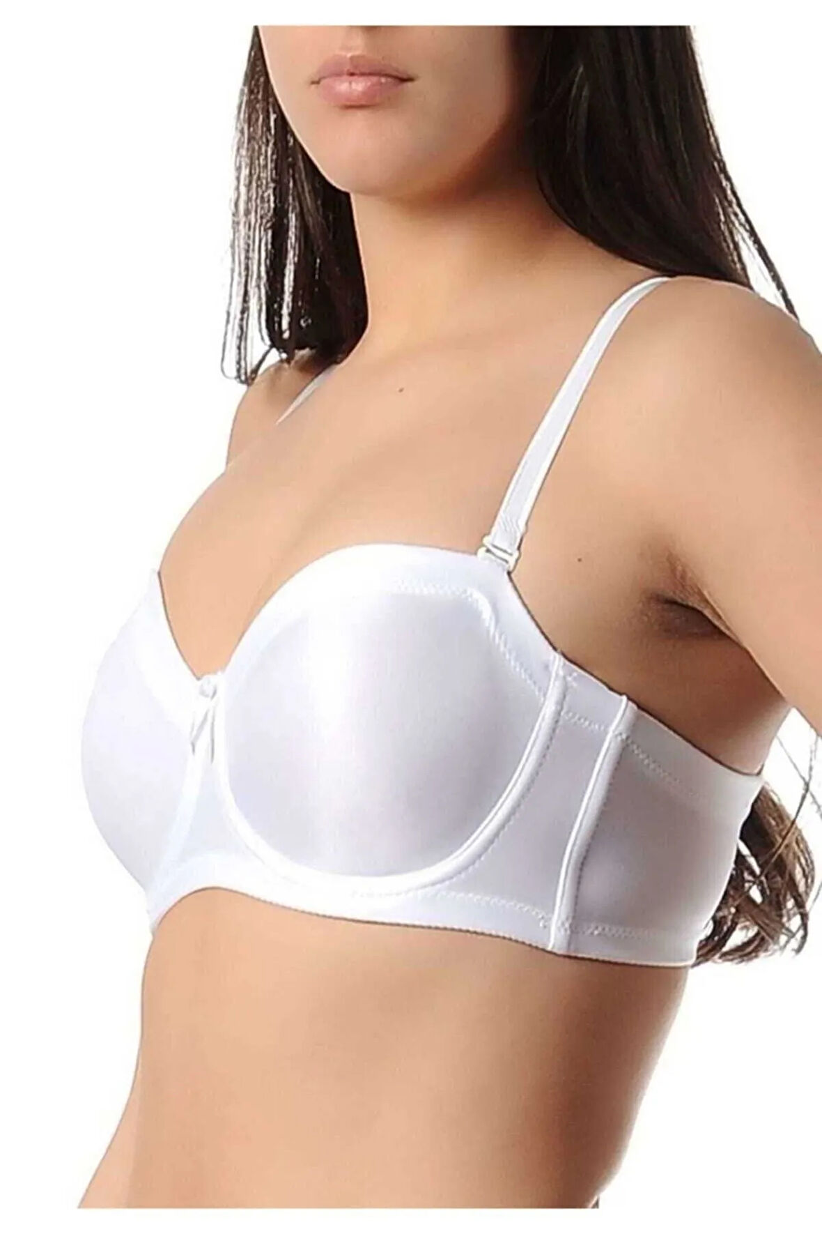 Kadın Beyaz Straplez Balenli Toparlayıcı Sütyen 1680