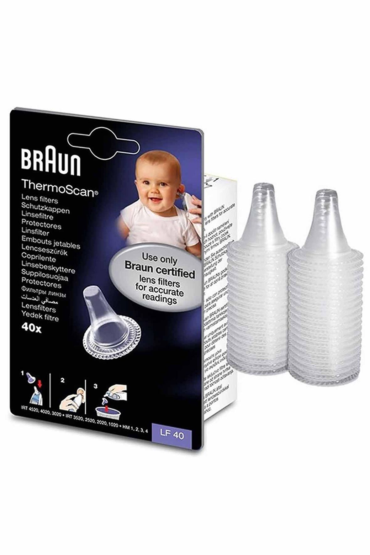 Braun LF40 Yedek Ateş Ölçer Filtre 40 Adet