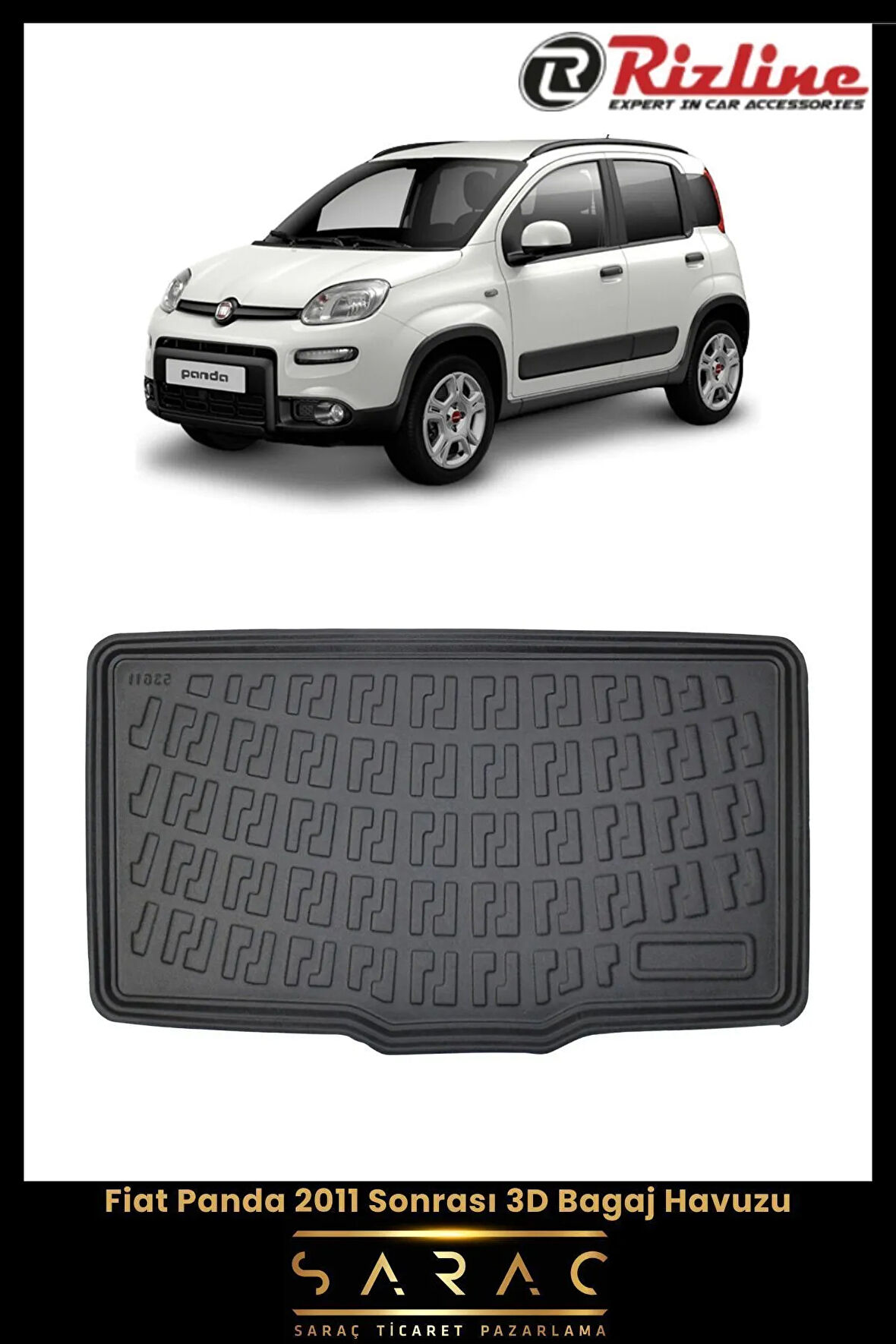 Rizline Fiat Panda 2013 Model 3D Bagaj Havuzu