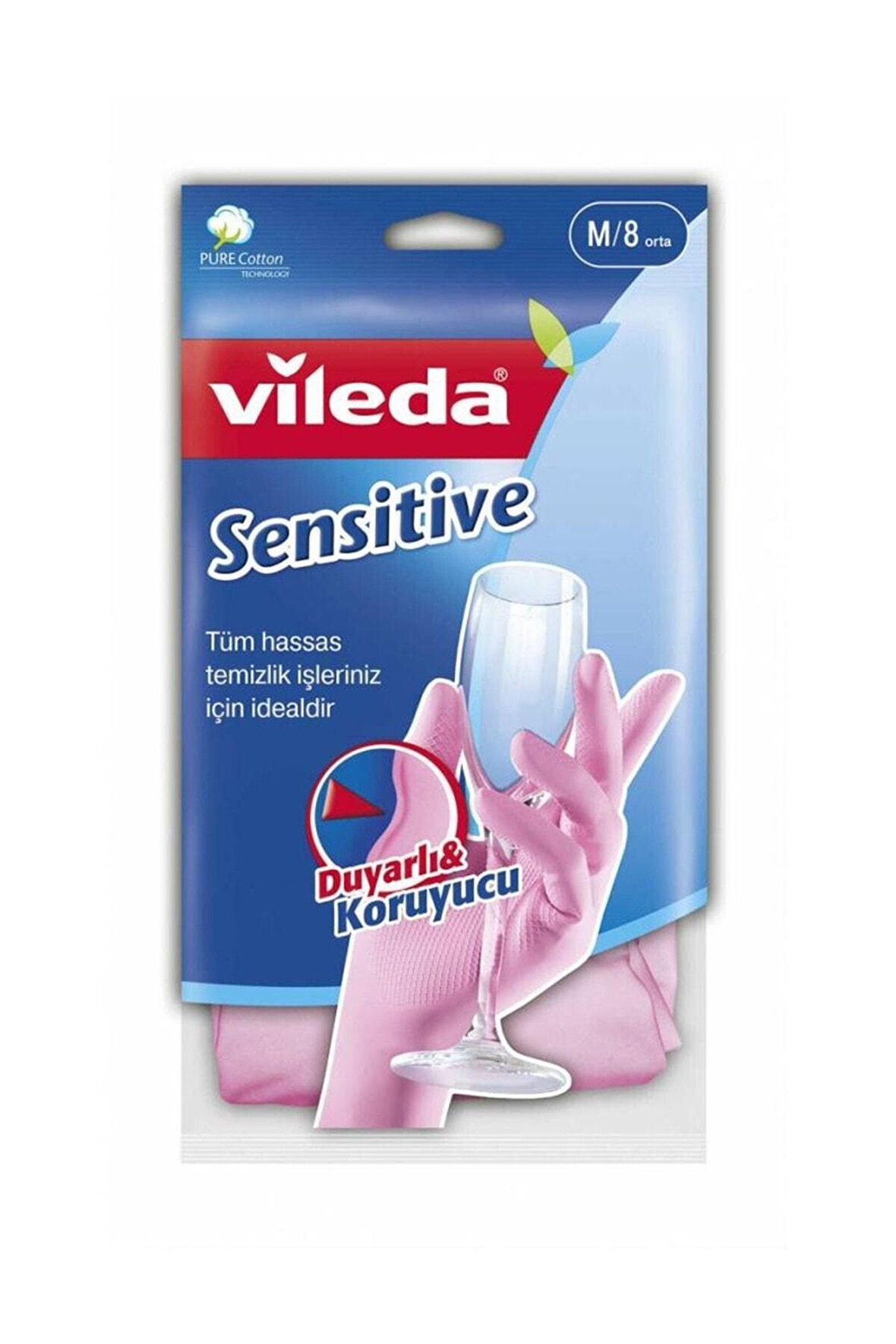 Vileda Candy Pink Eldiven Orta Boy Medium 