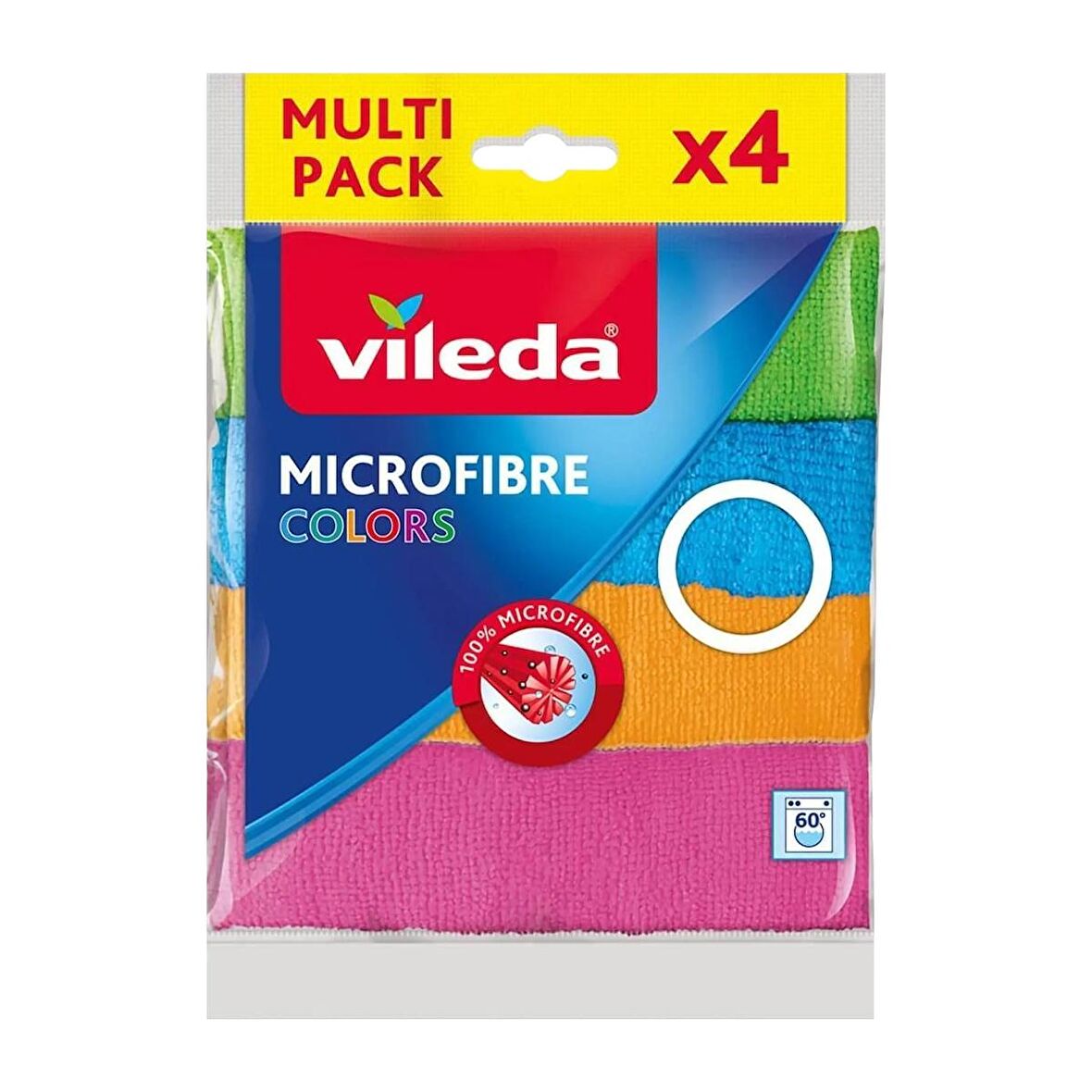 Vileda Microfibre Colors Temizlik Bezi 4'lü