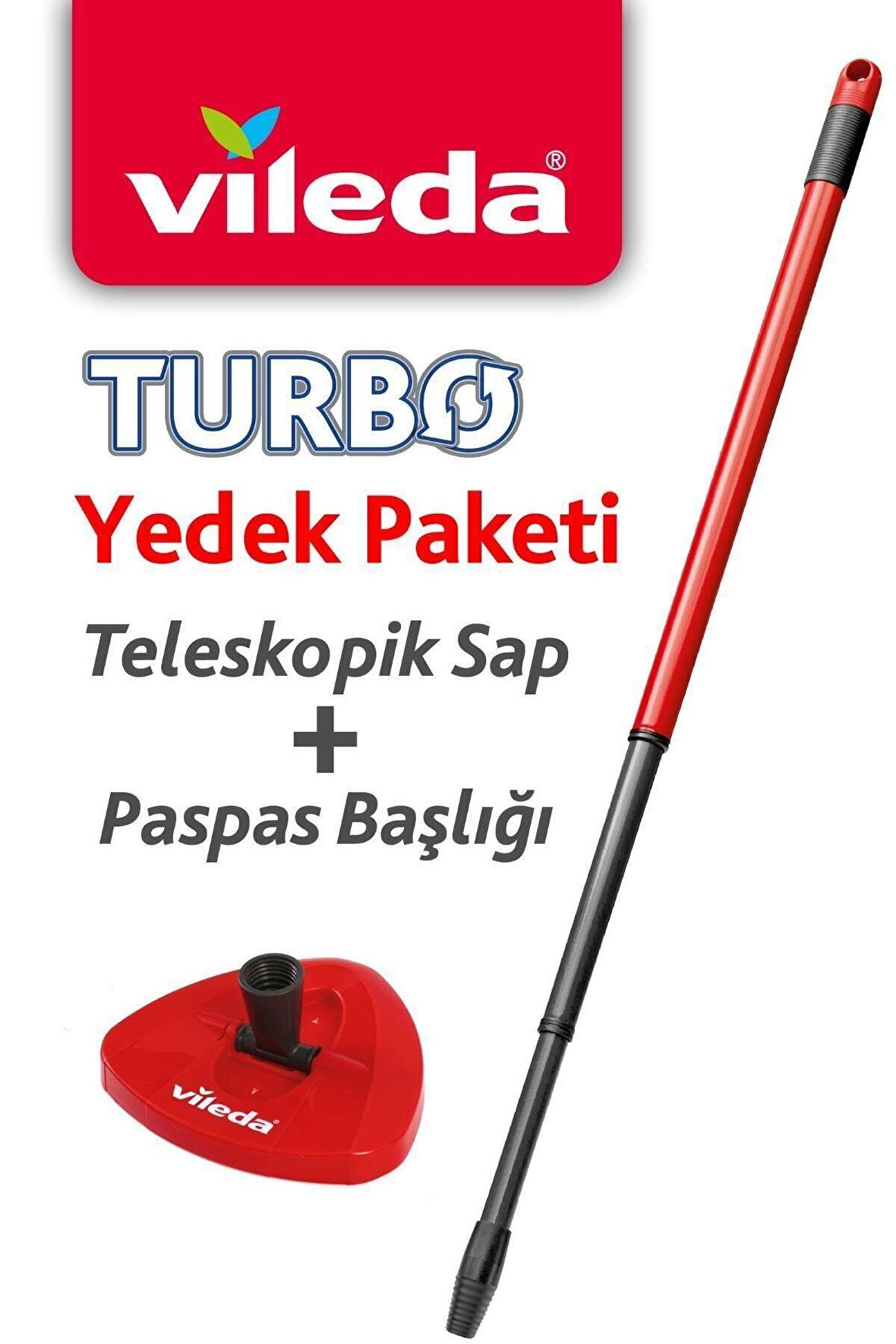 Vileda Turbo Yedek Sap + Üçgen Başlık