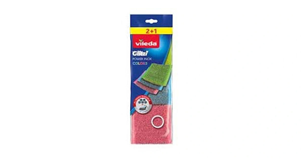 VİLEDA POWER İNOX COLORS PAD 2+1
