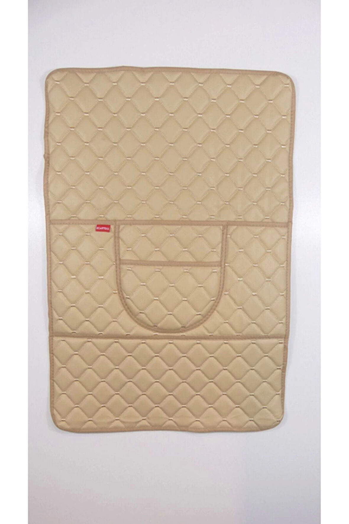 Lüks Deri Cepli Araç Koltuk Arkası Organizer Bej