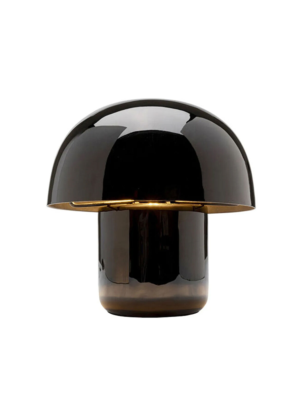 Kare Design Dekoratif Obje Table Lamp Mushroom Shiny Black20cm